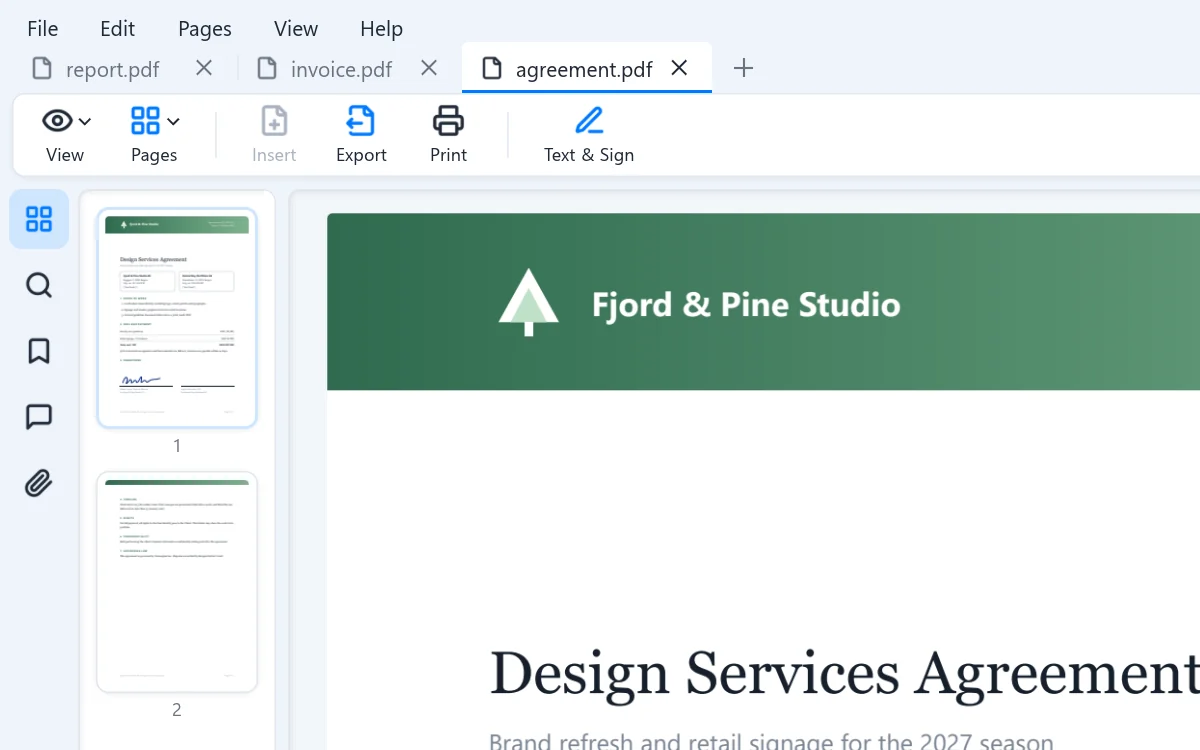 Three documents open in tabs